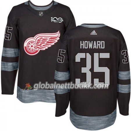 Detroit Red Wings Hockeydrakt Jimmy Howard 35 1917-2017 100th Anniversary Svart Adidas Authentic - Herre